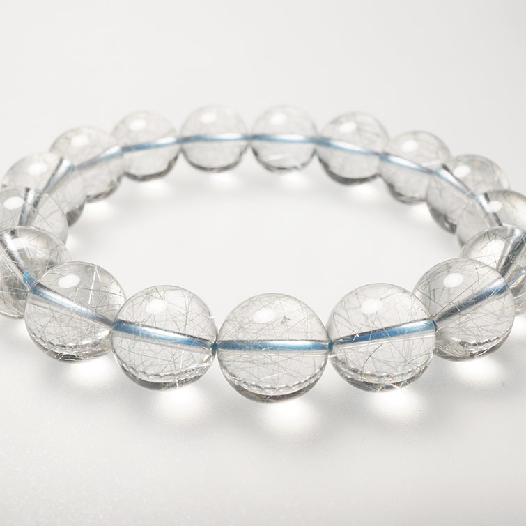 ブルールチル ブレスレット 12mm ルチルクォーツ ルチル ブレス 藍針水晶 rutile quartz bracelet メンズ レディース パワーストーン 天然石 一点物 [送料無料] 211-1885