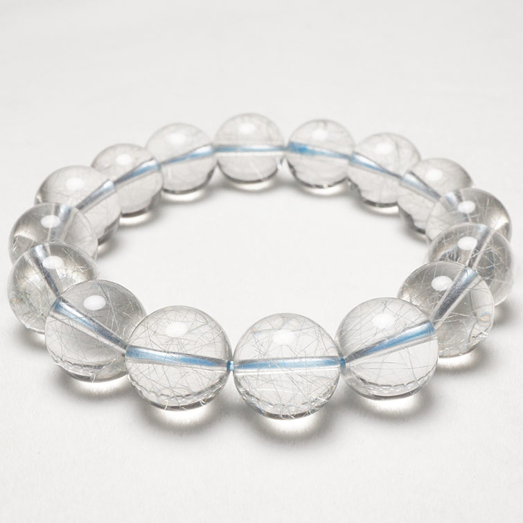 ブルールチル ブレスレット 13mm ルチルクォーツ ルチル ブレス 藍針水晶 rutile quartz bracelet メンズ レディース パワーストーン 天然石 一点物 [送料無料] 211-1906