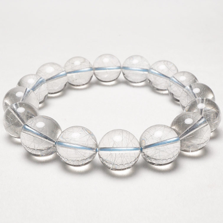 ブルールチル ブレスレット 13mm ルチルクォーツ 藍針水晶 rutile quartz ルチル ブレス bracelet メンズ レディース パワーストーン 天然石 一点物 [送料無料] 211-1910｜天然石・パワーストーンの東昇