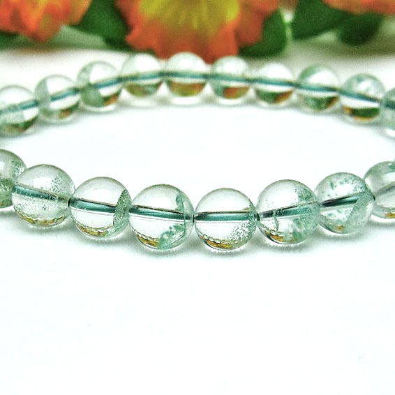 楽天市場】グリーンファントム ブレスレット 7mm 幽霊水晶 ゴースト