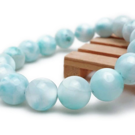 ラリマー ブレスレット 12mm ブルーペクトライト bracelet ソーダ珪灰石 ペクトライト pectolite ラリマール ブレス larimar 曹灰針石 bracelet メンズ レディース 一点物 送料無料 211-2541|天然石・パワーストーンの東昇