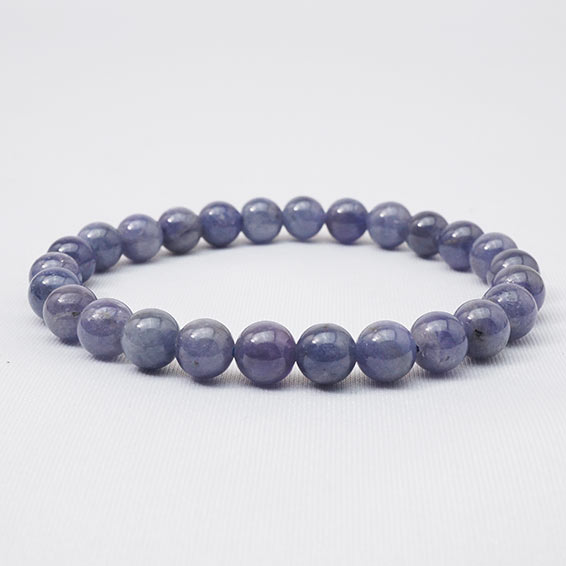 タンザナイト ブレスレット 7mm ブルーゾイサイト ブレス メンズ レディース Tanzanite 一点物 [送料無料] 211-2555