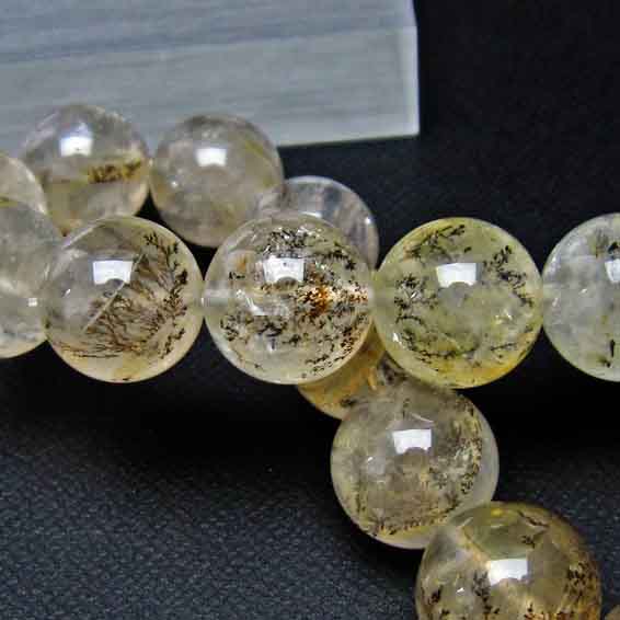 楽天市場】65878 デンドリチックローズクォーツ 14mm 4A ブレスレット