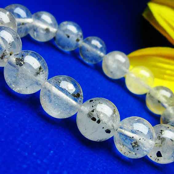 パイライトインクォーツ ブレスレット 13mm 黄鉄鉱入り水晶 ブレス Pyrite bracelet パイライト パワーストーン 天然石 一点物 [送料無料] 211-2787｜天然石・パワーストーンの東昇