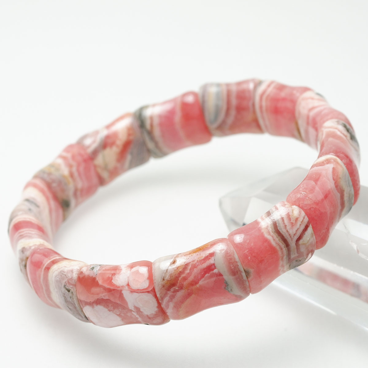 インカローズ バングル bangle 菱マンガン鉱 inca rose インカの薔薇 ロードクロサイト メンズ レディース 一点物 送料無料 111-1617