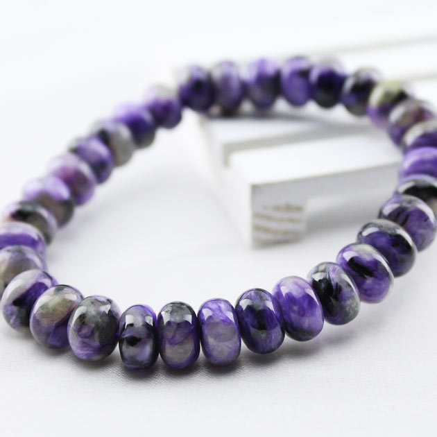 チャロアイト ブレスレット 9mm チャロ石 ブレス charoite bracelet パープル メンズ レディース パワーストーン 天然石 一点物 [送料無料] 211-3857