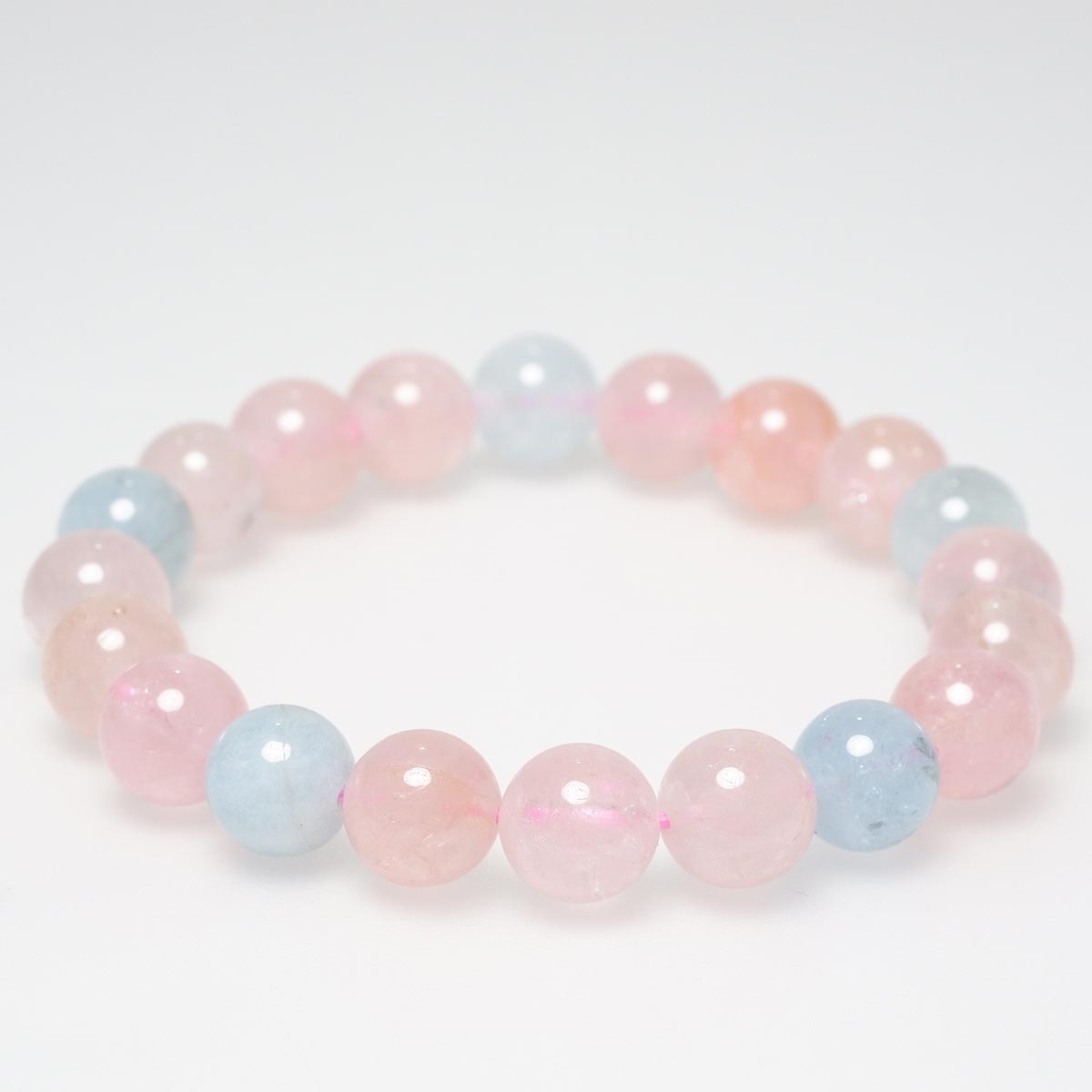 ベリル ブレスレット 10mm ミックスカラー ブレス Beryl Bracelet 緑柱石 メンズ レディース 一点物 [送料無料] 111-2740｜天然石・パワーストーンの東昇