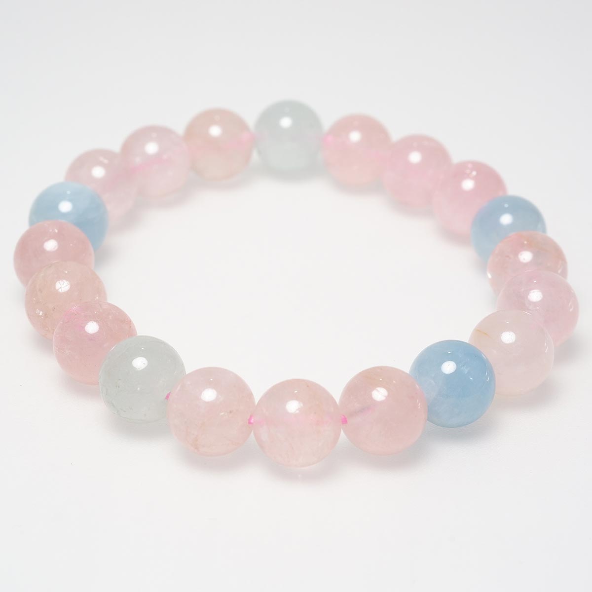 ベリル ブレスレット 10mm 緑柱石 ミックスカラー Beryl Bracelet ブレス メンズ レディース 一点物 [送料無料] 111-2743