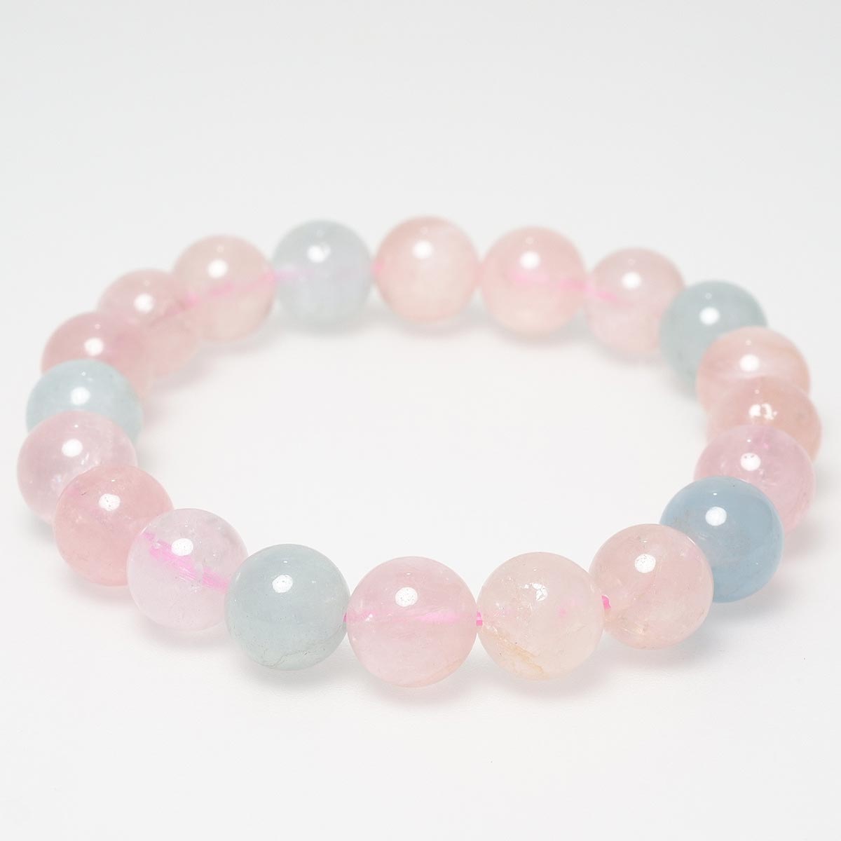 送料無料 一点物 ベリル ブレスレット 10mm ミックスカラー ブレス beryl bracelet 緑柱石 メンズ レディース 111-2745|天然石・パワーストーンの東昇