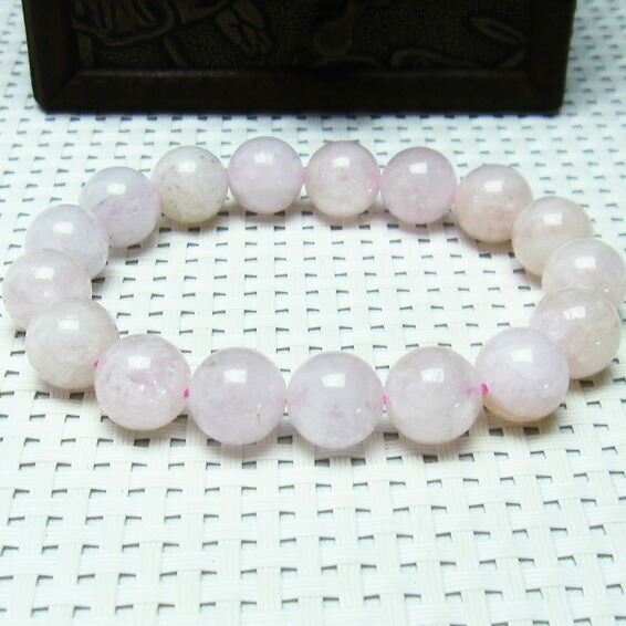 モルガナイト ブレスレット 12mm 緑柱石 morganite bracelet ローズベリル ブレス メンズ レディース 一点物 [送料無料] 111-2765