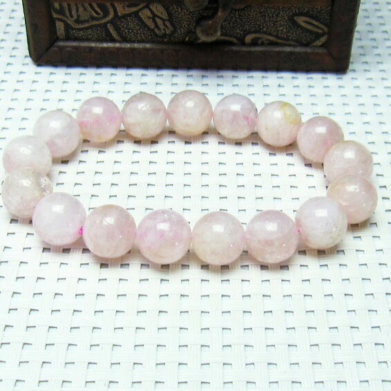 モルガナイト ブレスレット 12mm ローズベリル ブレス モルガン石 Morganite Bracelet メンズ レディース 一点物 [送料無料] 111-2796｜天然石・パワーストーンの東昇