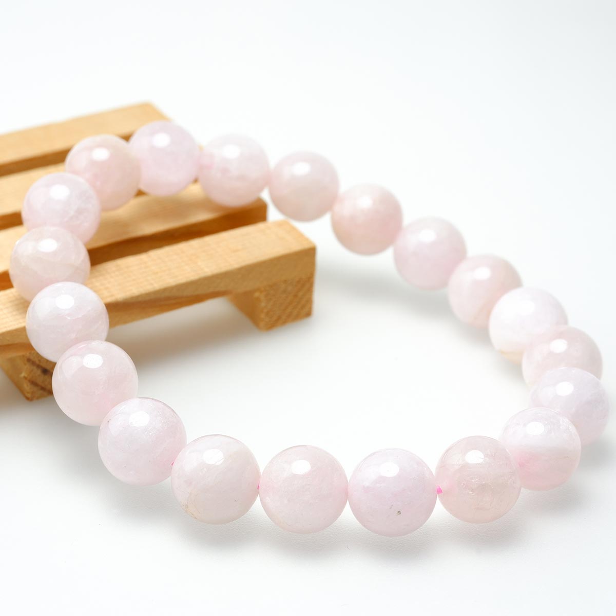 モルガナイト ブレスレット 10mm モルガン石 ローズベリル ブレス Morganite Bracelet パワーストーン 天然石 一点物 [送料無料] 111-2814