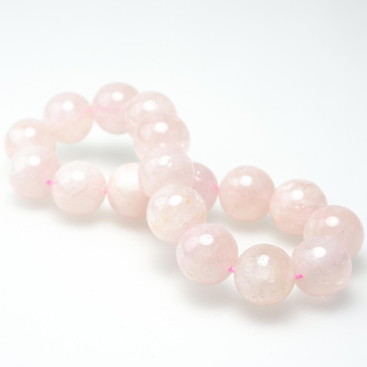 モルガナイト ブレスレット 12mm モルガン石 ローズベリル ブレス Morganite Bracelet パワーストーン 天然石 一点物 [送料無料] 111-2820