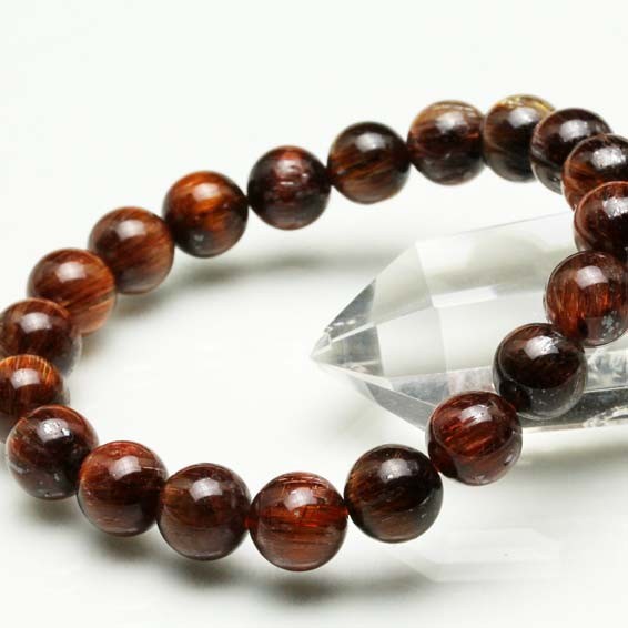 ルチルクォーツ ブレスレット 10mm コッパールチル rutilated quartz ブレス bracelet ブロンズルチル ルチレイテッドクォーツ メンズ レディース 一点物 送料無料 111-10998｜天然石・パワーストーンの東昇