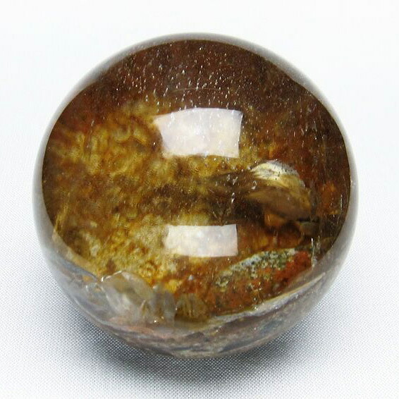 丸玉 ガーデンクォーツ 61mm 台座付属 苔入り水晶 置物 garden quartz 庭園水晶 原石 水晶球 インテリア パワーストーン ガーデン水晶 一点物 送料無料 151-2523