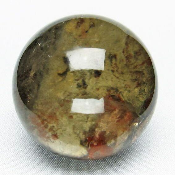 丸玉 ガーデンクォーツ 56mm 台座付属 庭園水晶 原石 苔入り水晶 置物 garden quartz 水晶球 インテリア ガーデン水晶 一点物 送料無料 151-2530