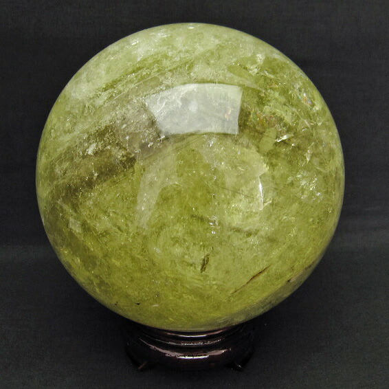 シトリン 丸玉 150mm 台座付属 4.5Kg スフィア 虹入り Citrine 黄水晶 Quartz シトリンクォーツ 原石 メンズ レディース 一点物 [送料無料] 161-277