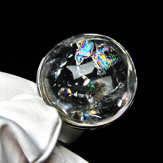 水晶 ペンダント 虹入り アイリスクォーツ 石英 ペンダントトップ iris pendant crystal quartz 透明 クリア 浄化 メンズ レディース 一点物 送料無料 112-6009