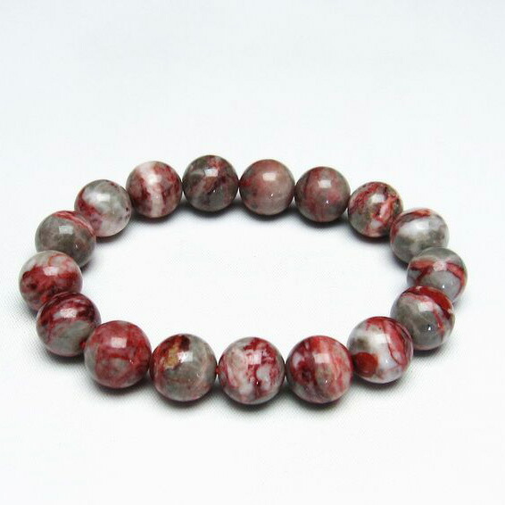 シナバーインクォーツ ブレスレット 13mm｜シンシャ シナバークォーツ 辰砂 朱砂 cinnabar bracelet メンズ レディース 一点物 送料無料 111-15038