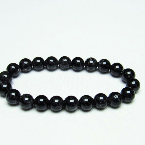 統率者の石】【高品質】ブラックルチルクォーツブレスレット 約10mm