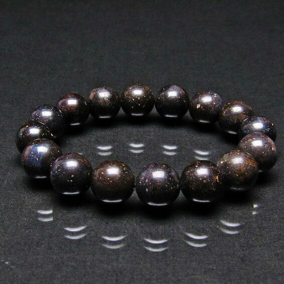 ブラックオパール ブレスレット 15mm Opal ブラックマトリックスオパール 蛋白石 ブレス Bracelet メンズ レディース 一点物 [送料無料] 111-17714