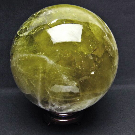 楽天市場】シトリン 丸玉 スフィア 6.6Kg 168mm 台座付属 黄水晶