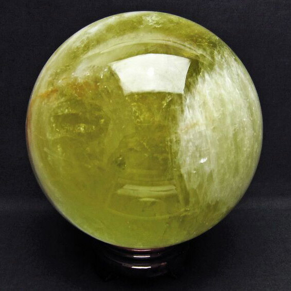 シトリン 丸玉 スフィア 6.1Kg 161mm 台座付属 Citrine シトリンクォーツ シトロン 原石 黄水晶 Sphere スフィア 水晶玉 球体stone インテリア 置物 富 繁栄 金運 幸運 メンズ レディース 一点物 [送料無料] 161-446