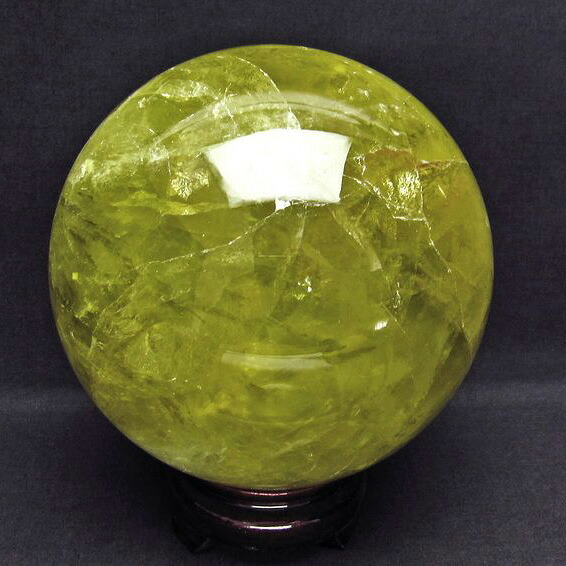 5.1Kg シトリン 丸玉 154mm 台座付属 スフィア シトリンクォーツ 水晶玉 シトリントパーズ Citrine Quartz 黄水晶 原石 メンズ レディース 一点物 [送料無料] 161-449