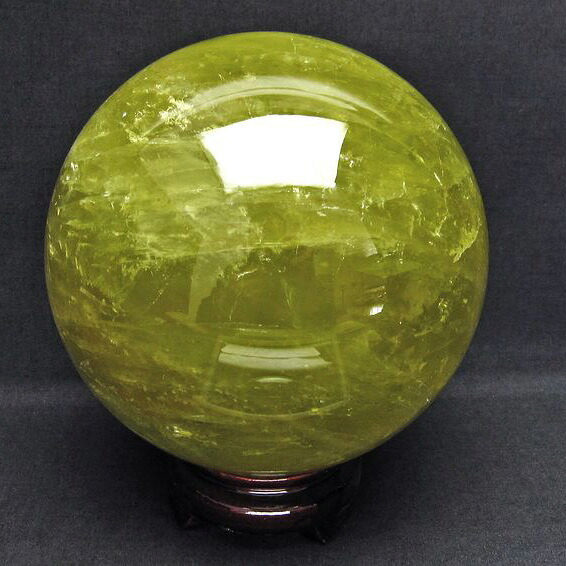 シトリン 丸玉 スフィア 5.5Kg 158mm 台座付属 シトロン 黄水晶 原石 Citrine シトリンクォーツ 水晶玉 Sphere スフィア 球体 インテリア 置物 富 繁栄 金運 幸運 メンズ レディース 一点物 [送料無料] 161-450｜天然石・パワーストーンの東昇