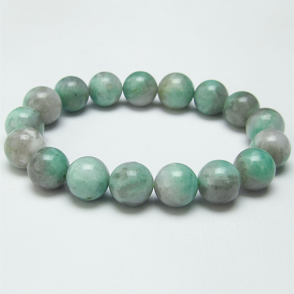 ＼割引対象品／ エメラルド ブレスレット 12mm 緑柱石 緑玉 翠玉 ブレス emerald bracelet メンズ レディース アクセサリー 一点物 送料無料 111-22726
