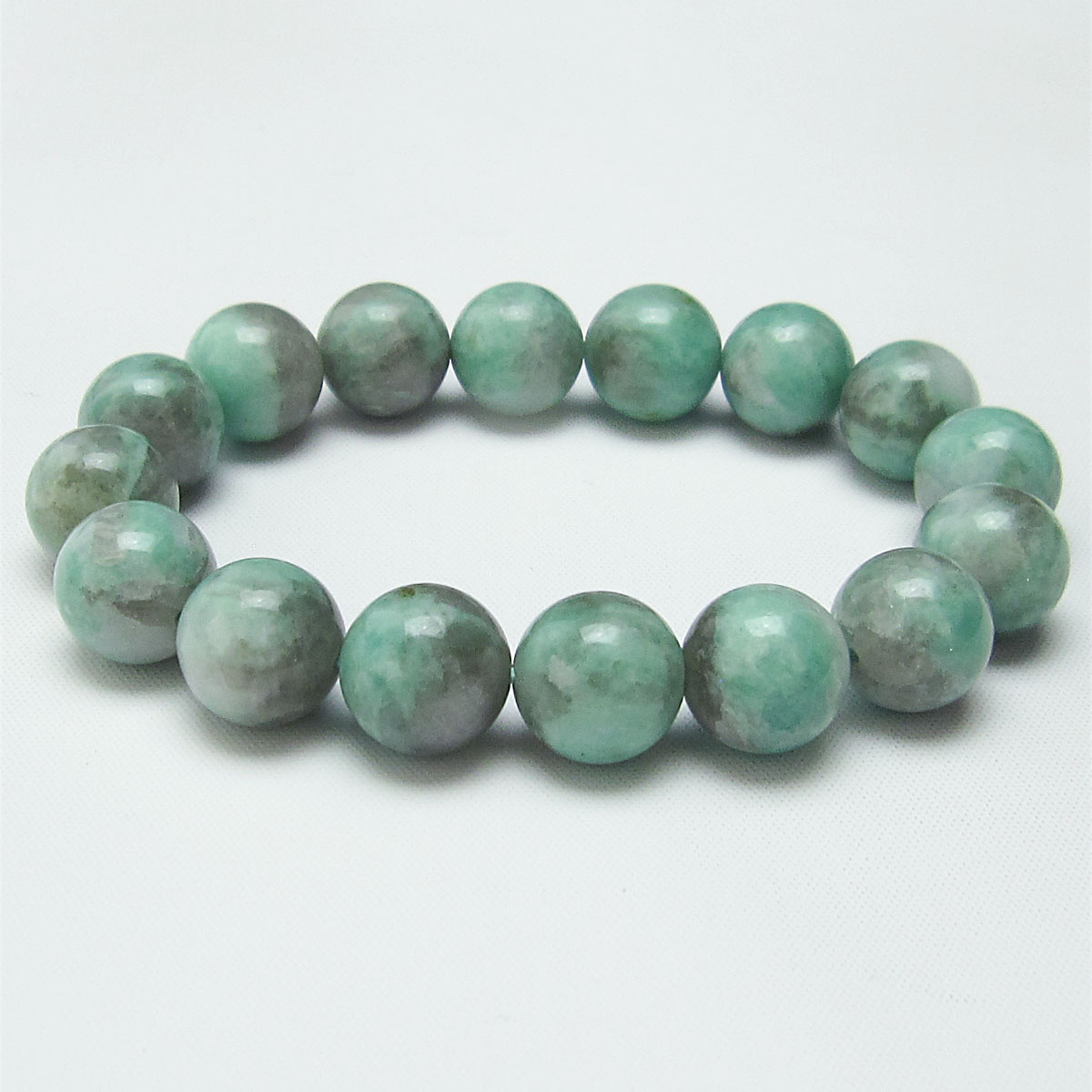 ＼割引対象品／ エメラルド ブレスレット 13mm emerald 緑柱石 bracelet 緑玉 翠玉 ブレス メンズ レディース アクセサリー 一点物 送料無料 111-22727