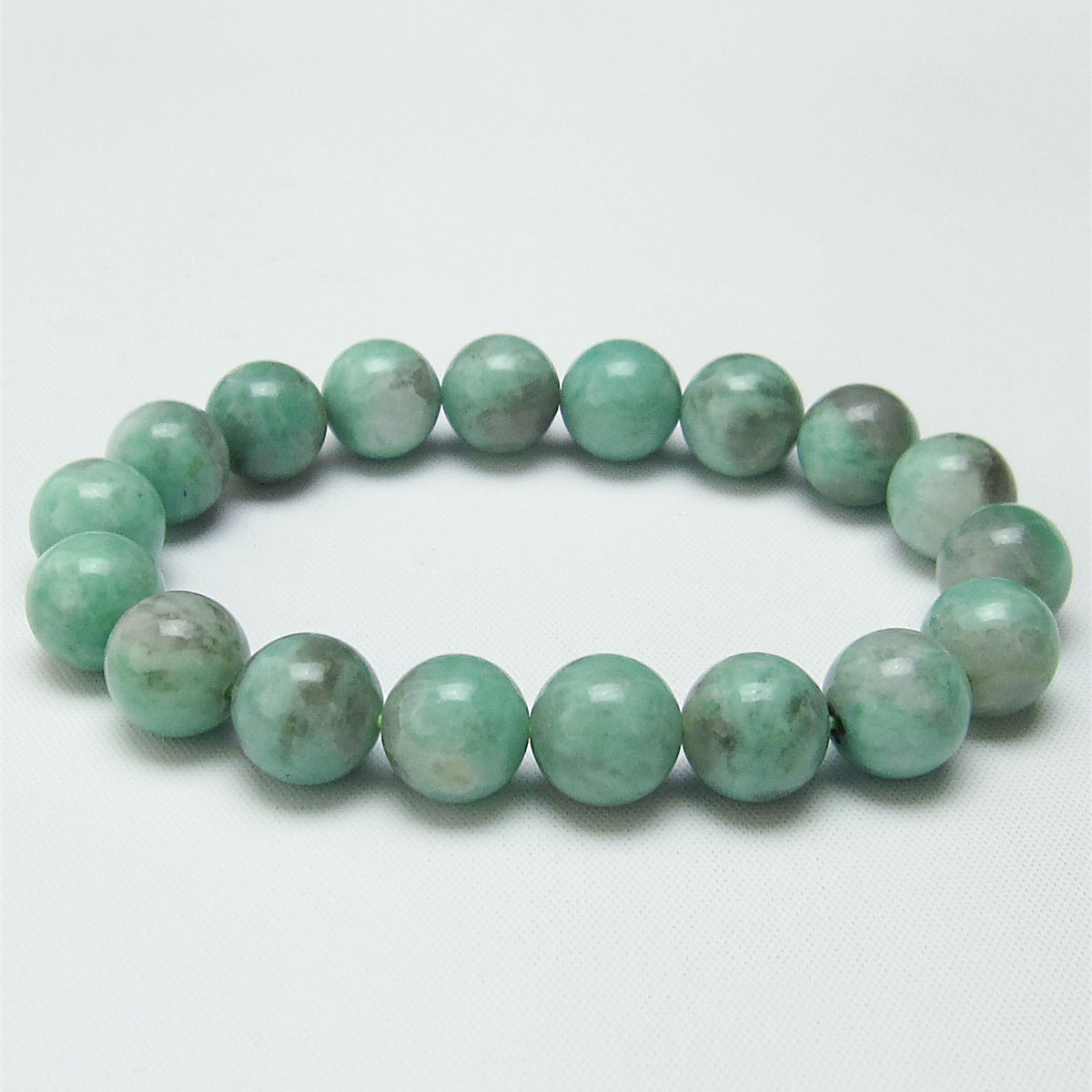 エメラルド ブレスレット 11mm 翠玉 ブレス emerald bracelet 緑玉 緑柱石 メンズ レディース アクセサリー 一点物 送料無料 111-22734|天然石・パワーストーンの東昇