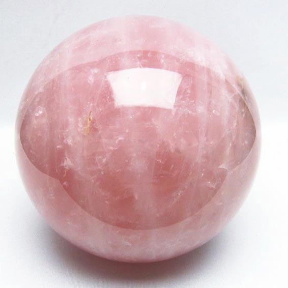 3.5Kg ローズクォーツ 丸玉 135mm 台座付属 スフィア 球体 玉 ばら石英 スフィア rose quartz 送料無料 161-510