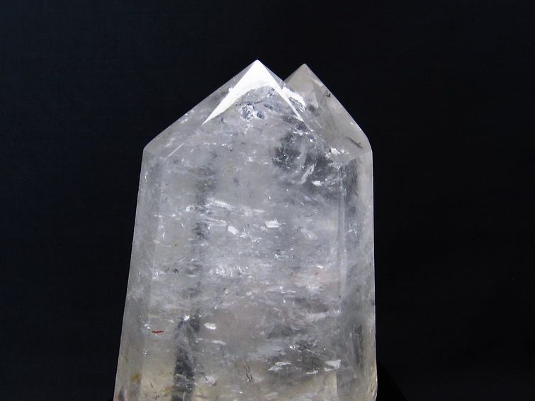 水晶 六角柱 ダブルポイント 原石 [送料無料] 置物 Crystal 台座付属