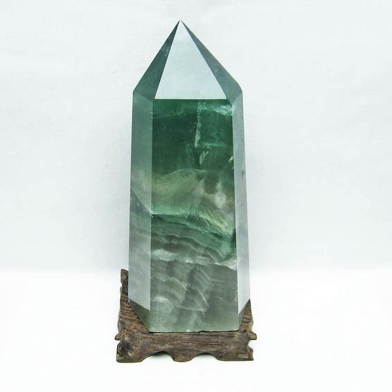 1.8Kg フローライト 六角柱 グリーンフローライト ポイント fluorite 蛍石 原石 螢石 置物 ほたる石 インテリア 台座付属 一点物 送料無料 152-1338 8,820円