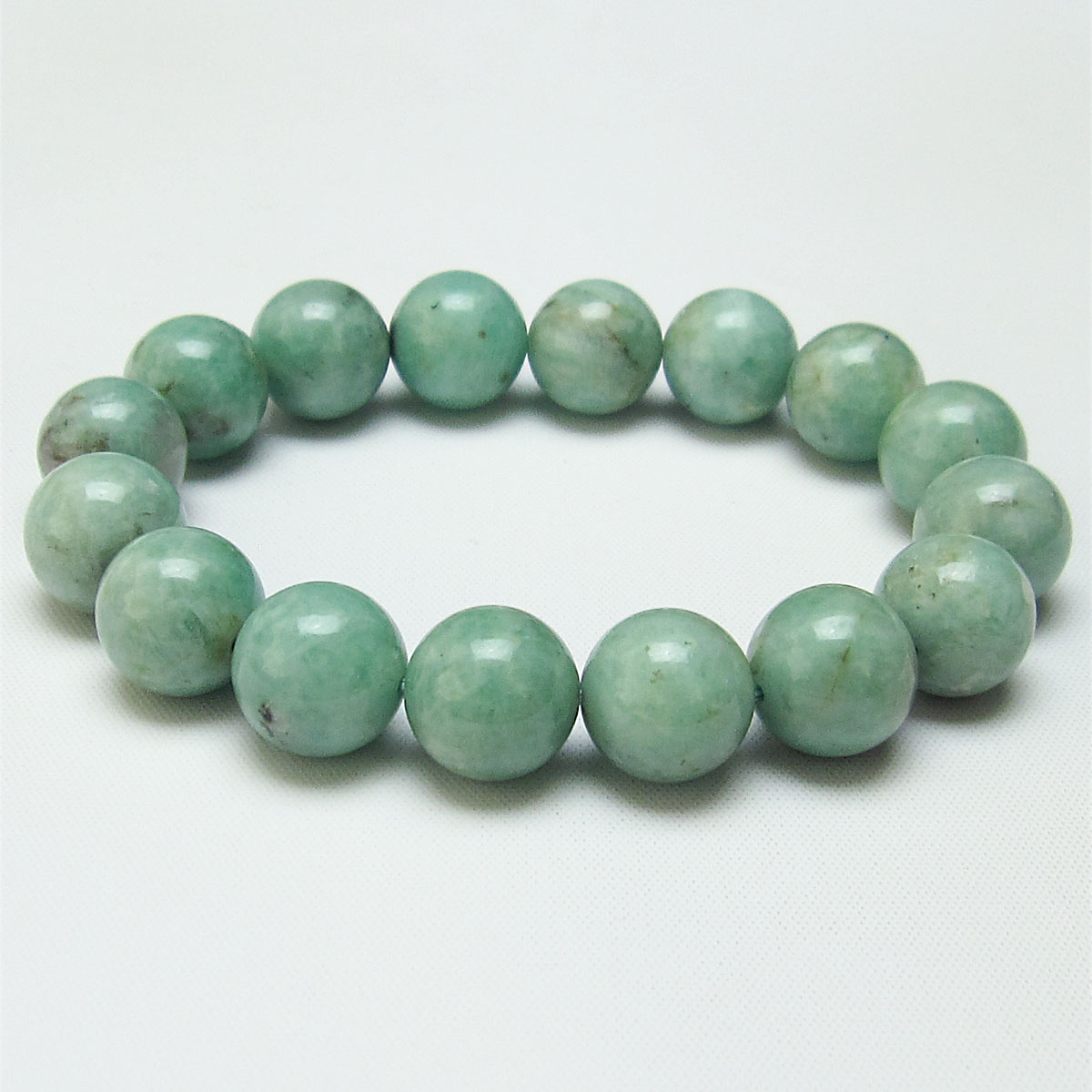 エメラルド ブレスレット 13mm 緑玉 翠玉 ブレス emerald bracelet 緑柱石 メンズ レディース アクセサリー 一点物 [送料無料] 111-22767