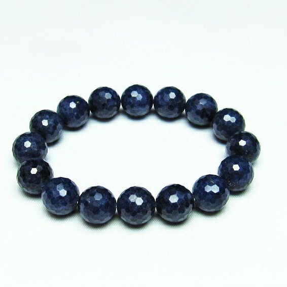 サファイア ブレスレット 128面カット 13mm bracelet 一点物 送料無料 111-25363｜天然石・パワーストーンの東昇