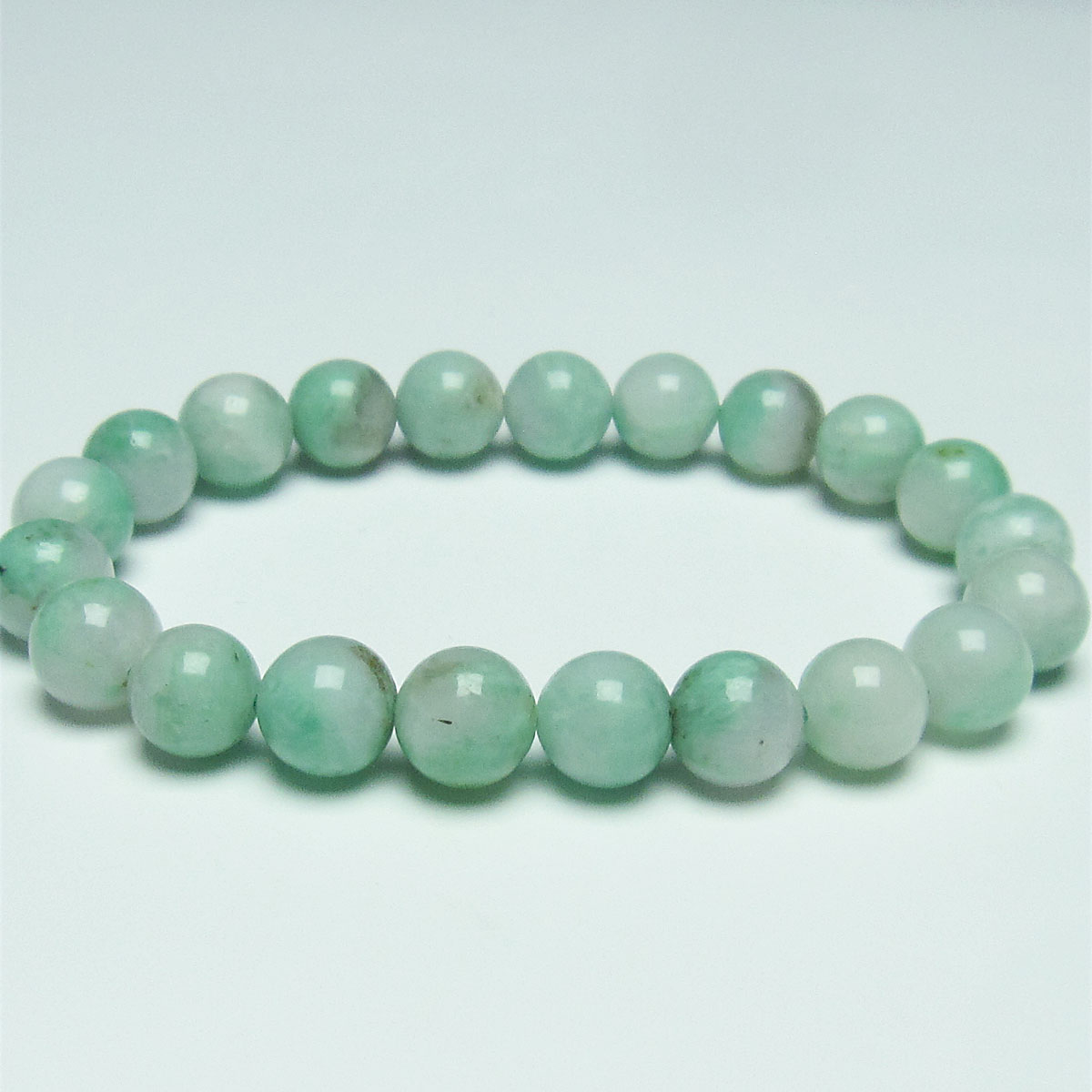＼割引対象品／ エメラルド ブレスレット 9mm bracelet 一点物 送料無料 111-26021