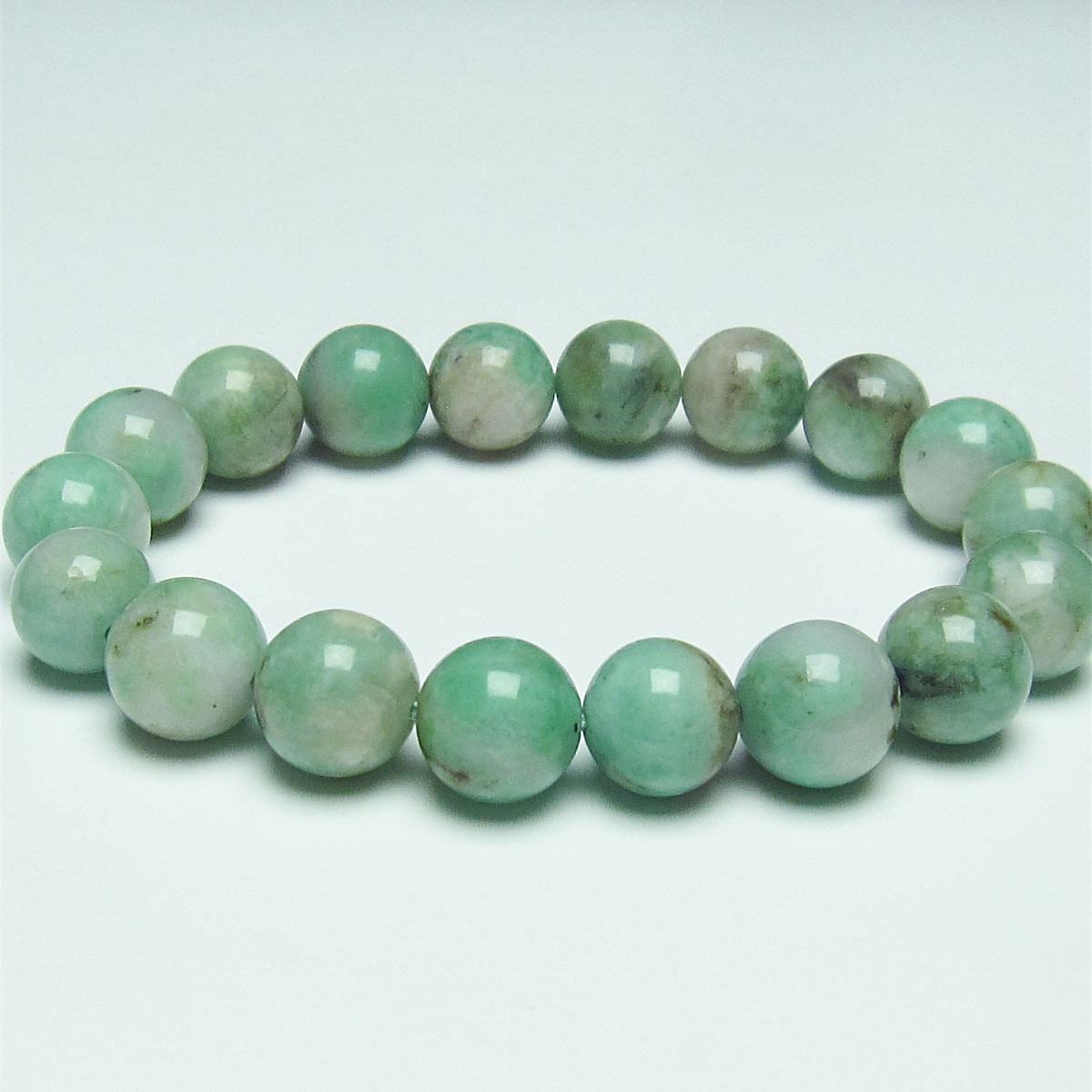 エメラルド ブレスレット 11mm bracelet 一点物 送料無料 111-26044｜天然石・パワーストーンの東昇