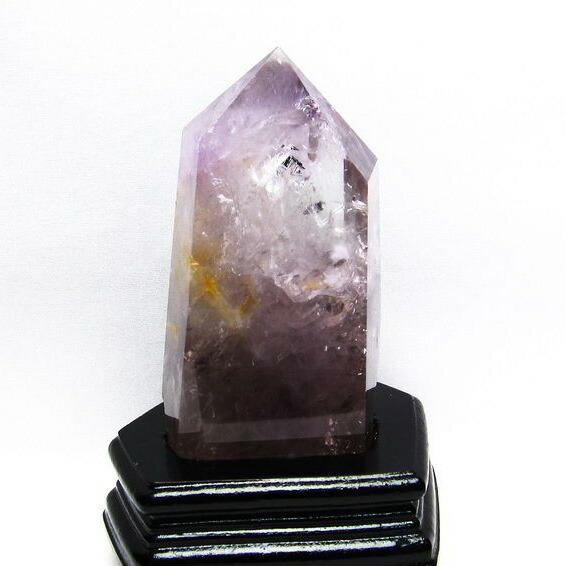 アメジスト 六角柱 amethyst アメシスト 紫水晶 アメジストポイント 原石 置物 Crystal 台座付属 一点物 [送料無料] 152-1723