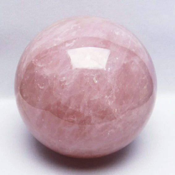 4.3Kg ローズクォーツ 丸玉 145mm 台座付属 スフィア 球体 玉 ばら石英 スフィア rose quartz 送料無料 161-677