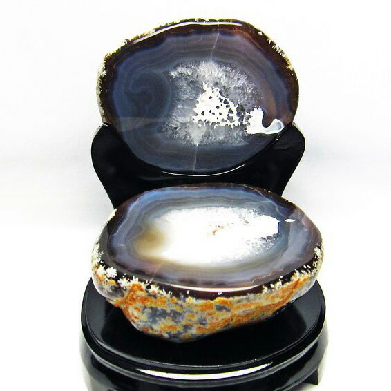 青瑪瑙 鑑賞石 台付 青瑪瑙 鑑賞石 台付 青瑪瑙 鑑賞石 台付 藍紋瑪瑙Blue