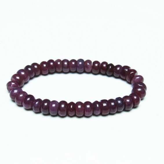 ルビー ブレスレット 9mm 紅玉 ブレス コランダム ruby bracelet 7月の誕生石 メンズ レディース 一点物 [送料無料] 111-28799 8,400円
