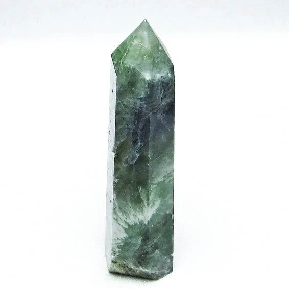 エンジェルフェザー フローライト ポイント 六角柱 fluorite 蛍石 ほたる石 一点物 送料無料 142-5554