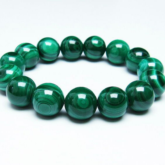マラカイト ブレスレット 15mm malachite bracelet 孔雀石 ブレス パワーストーン 天然石 一点物 送料無料 111-29407 8,094円