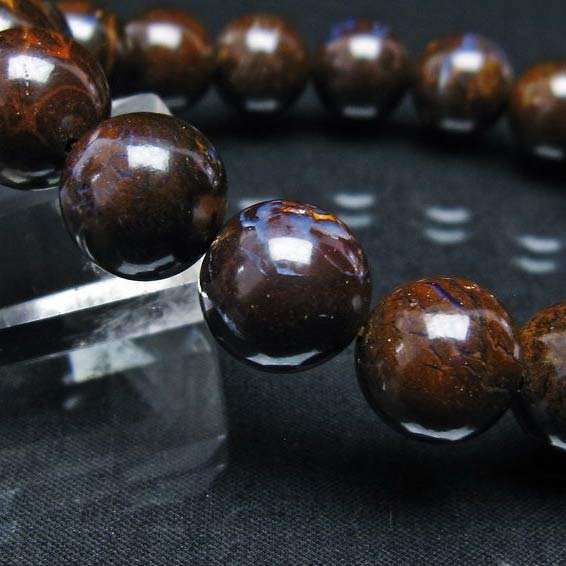 楽天市場】ボルダーオパール ブレスレット 14mm 蛋白石 ブレス