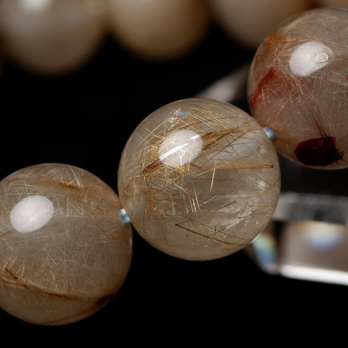 楽天市場】プラチナルチル 8A グレード ブレスレット 8.8mm 17cm