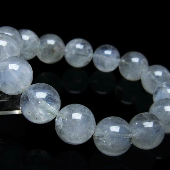 エンジェルラダークォーツ ブレスレット 14mm クレパスキュラー Angels ladder 天使のはしご bracelet 水晶 ブレス 石英 メンズ レディース 一点物 [送料無料] 111-30118