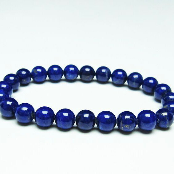 ラピスラズリ ブレスレット 8mm 瑠璃 ブレス bracelet lapis lazuli 9月 12月の誕生石 七宝 開運 風水 メンズ ディース 一点物 [送料無料] 111-31094