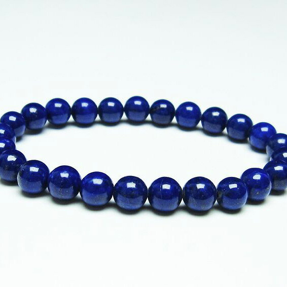ラピスラズリ ブレスレット 8mm lapis lazuli 瑠璃 ブレス bracelet 9月 12月の誕生石 七宝 開運 風水 メンズ ディース 一点物 [送料無料] 111-31095